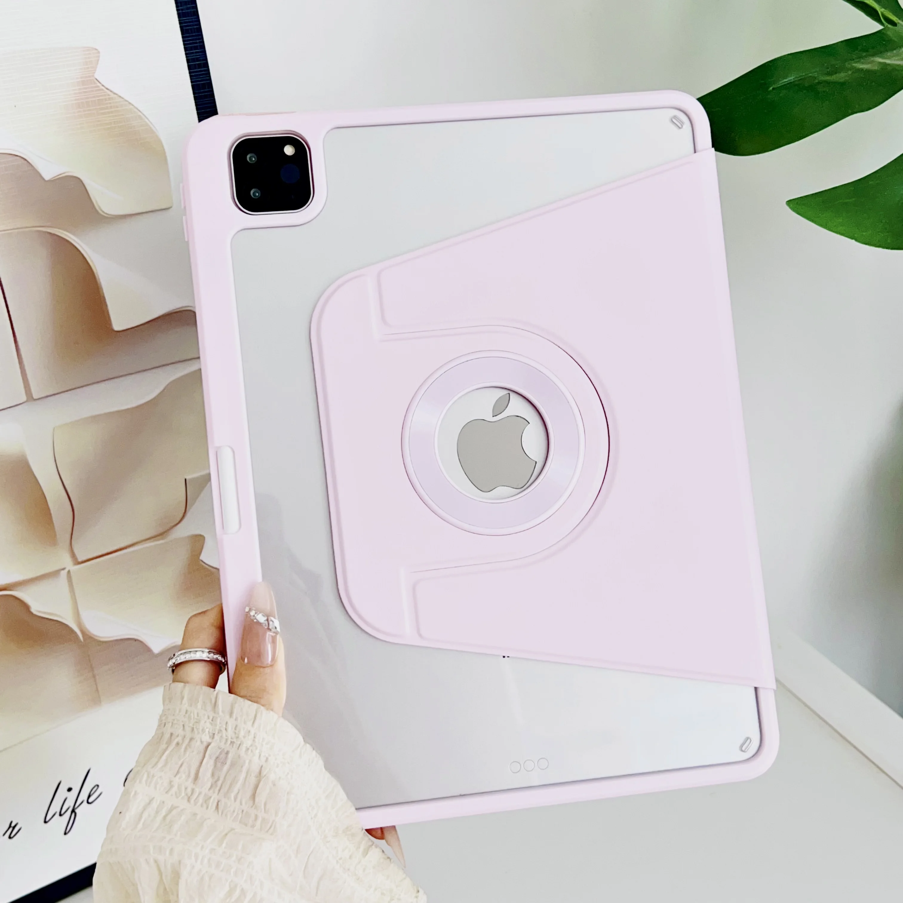 Afneembare magnetische hoes voor iPad Mini A17 Pro hoes voor iPad Mini 7 8,3 inch tablethoes Mini 6 opvouwbare folio cover potloodhouder: 12.4 / Blauw