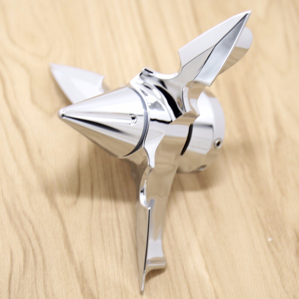 Chrome Spun Blade Spinning Axle Caps Chrome Fit Harley Motorcycle Sportster Road Glides Electra Glides