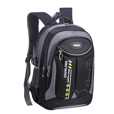 Primary Safe School Backpack for Boys Girls Waterproof Schoolbag kids Princess Orthopedic School bags Children Backpacks mochila: Black