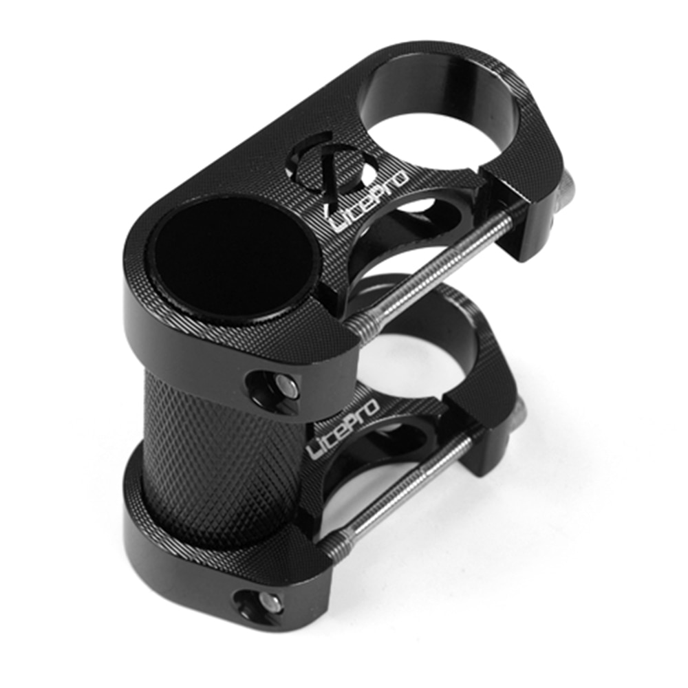Bicycle Double Stem Riser Super Lightweight Bicyle Handlebar Stem Adjustable Folding Bike Handlebar Stem 25.4mm Bike Handle Part