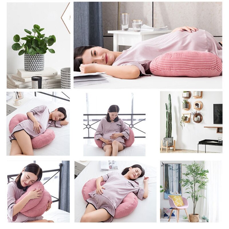 Oreiller de grossesse en forme de U pour femmes enceintes, Support de maternité, dormeur latéral, dos, hanches, jambes, ventre