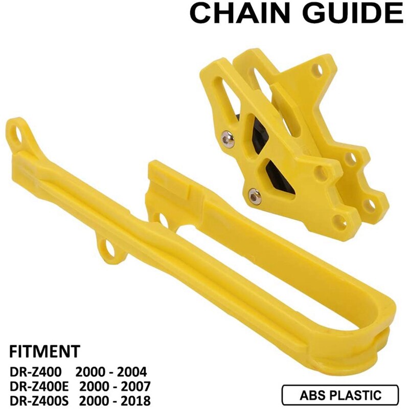 Motorcycle Chain Slider Guide Protector + Chain Guide Guard ABS Plastics for Suzuki DR-Z400 DR-Z400E DR-Z400S 2000: Default Title