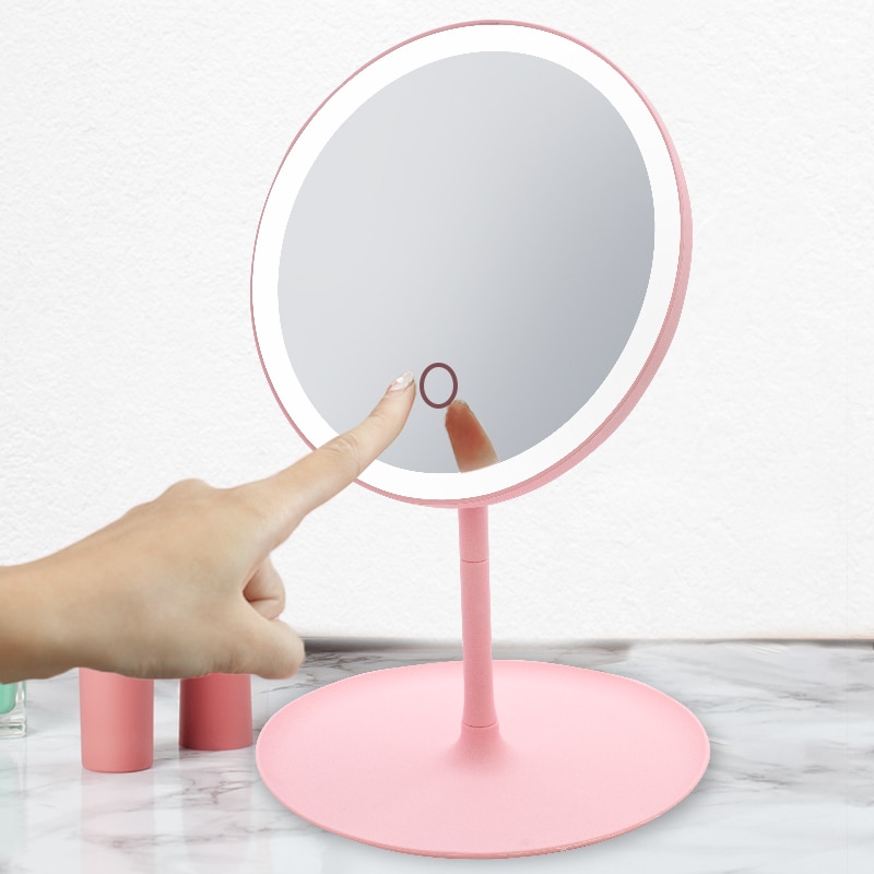 Led spejl makeup spejl med led lys forfængelighed spejl lys 10x 7x forstørrelse kompakt spejl led espelho vip