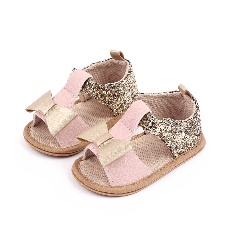 Neugeborenen Baby Mädchen Sommer Schuhe Sandalen Erste Wanderer Neugeborenen Schuhe Gummi Sohle Sandalen Kleinkind Schuhe: Rosa / 13-18 Monate
