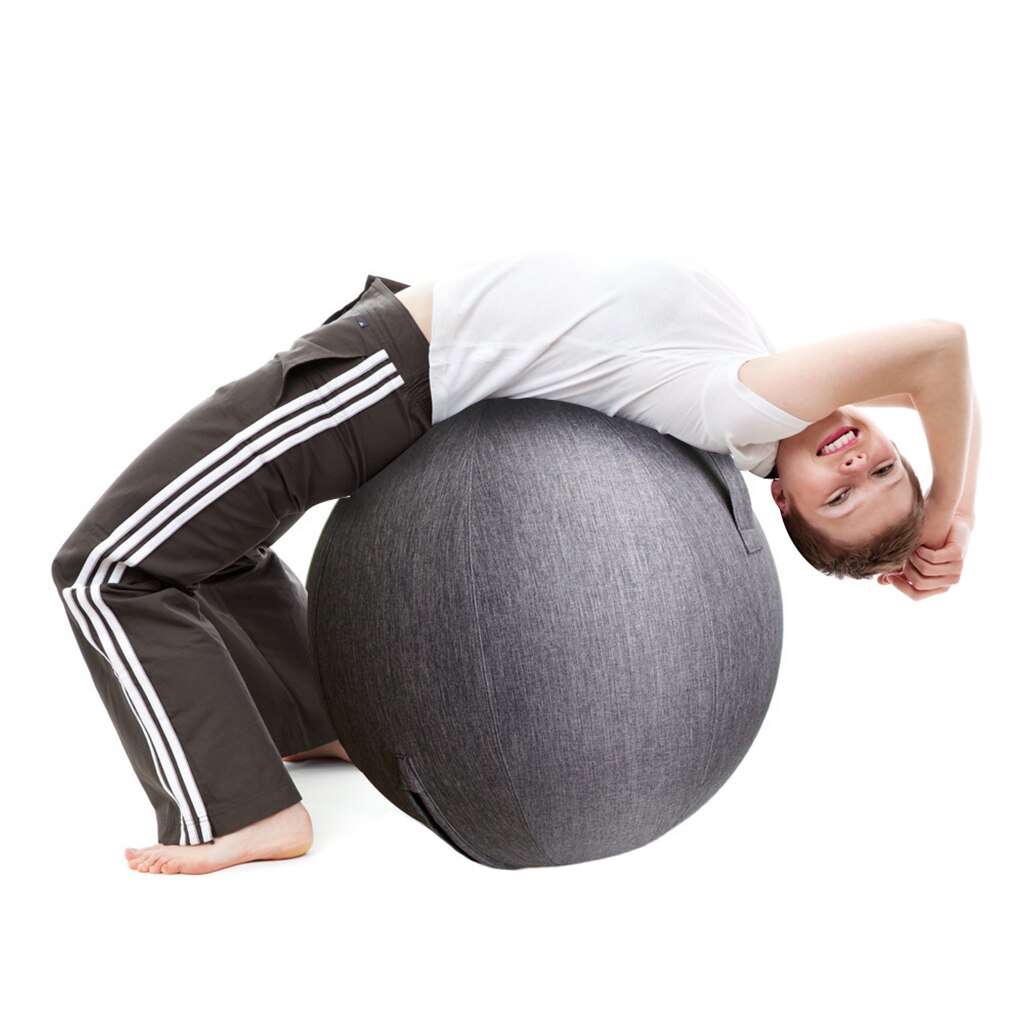 Grijs Yoga Bal Cover Balance Ball Cover Protector Onderste Ring Yoga Gym Workout Fitness Body Building Accessoires 60Cm 65cm