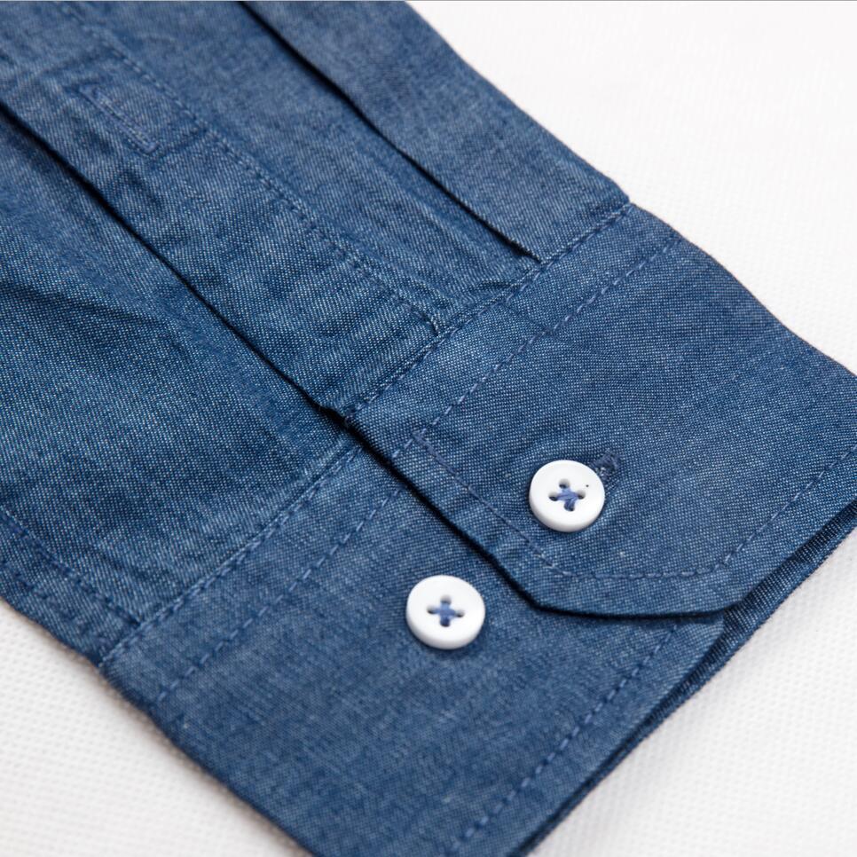 Jeansskjorta män plus size-kläder 8xl 7xl 6xl 5xl 4xl mansskjortor långärmade fritidsskjortor i bomull