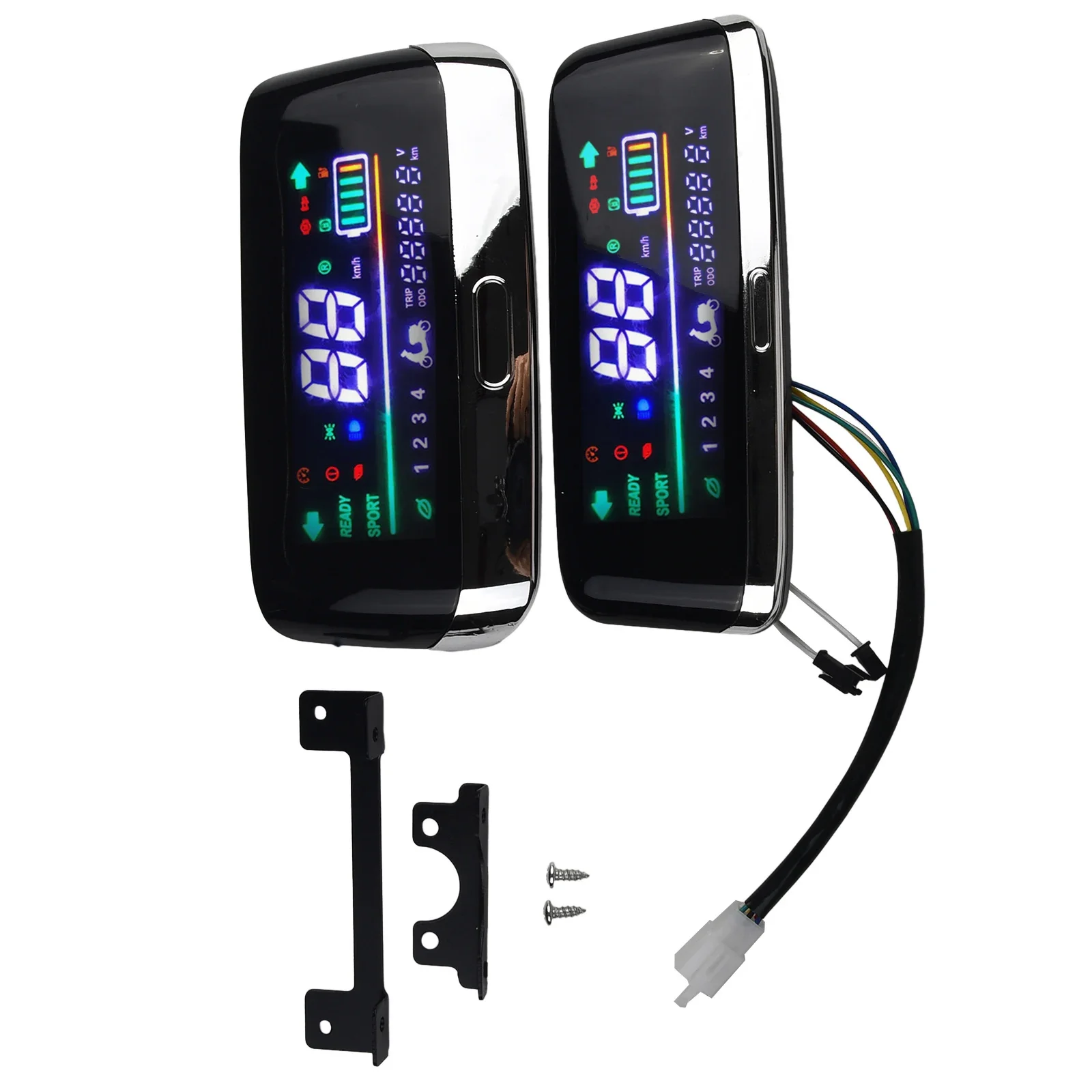 Electric Bicycle E-Scooter Wide LCD Display Motor Speedmeter Screen 48-72V Display Replacement Ebike Accessories