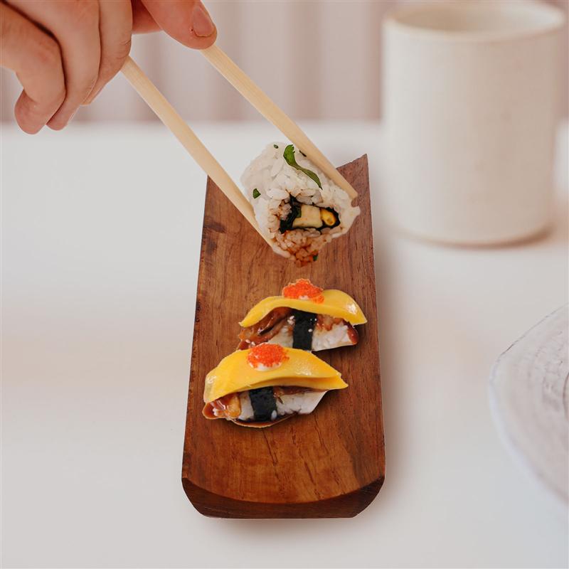 Long Sushi Plate Japanese Style Sushi Tray Sashimi Tray Wooden Storage Tray Sushi Tray Pot Beef Plate (Long Wooden Tray)