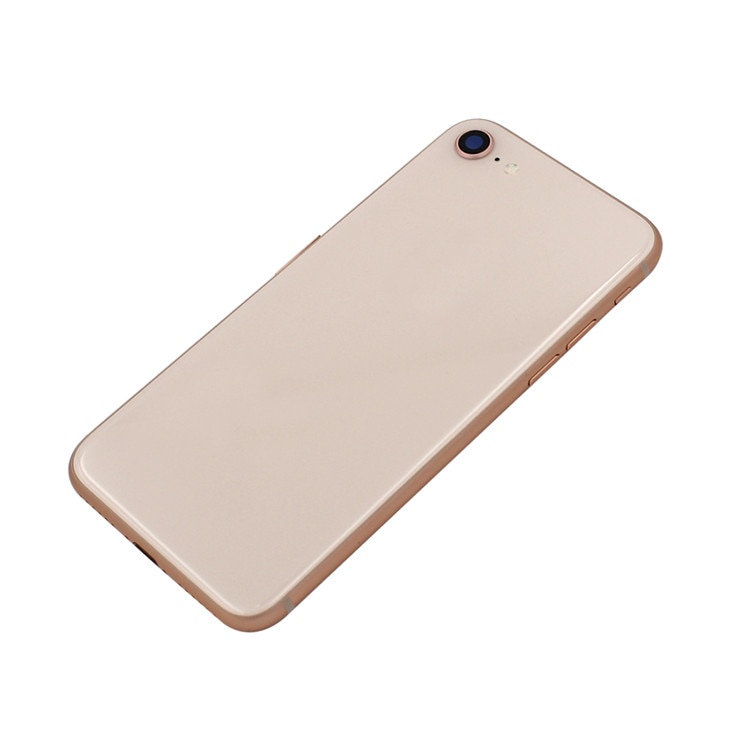 Substituição traseira capa para iphone 7plus 8 8plus traseira habitação quadro médio com bateria traseira porta vidro, preto branco vermelho ouro