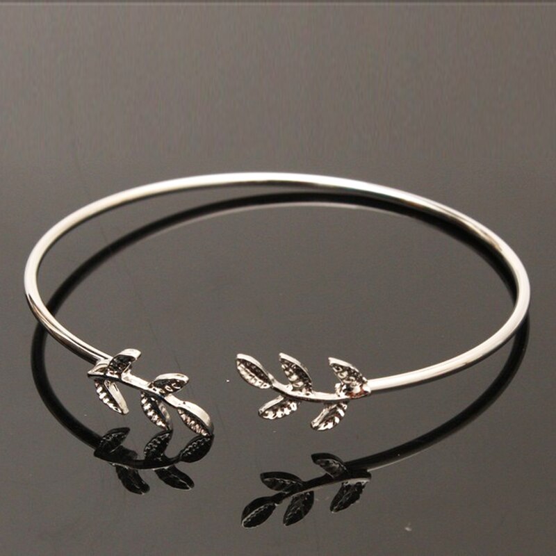 Bracelets VA-44 bijouterie feuille Bracelet acier inoxydable bijoux femme bracelets métal bracelet manchette femme ouverture métal