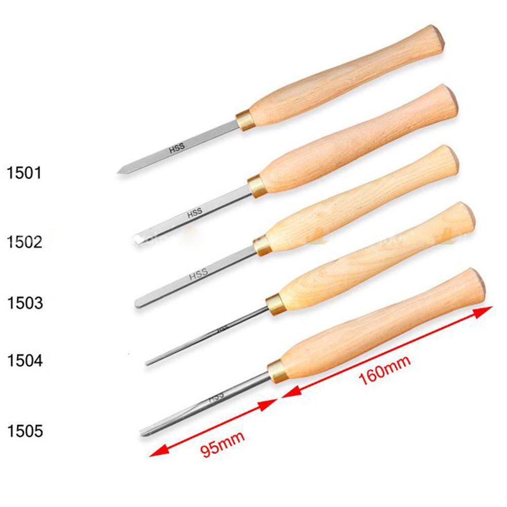 5 Stks/set Hss Draaibank Beitel Set Houtbewerking Graveren Gereedschap Diy Draaibank Houtsnijwerk Beitel Houtbewerking Draaibank Mes