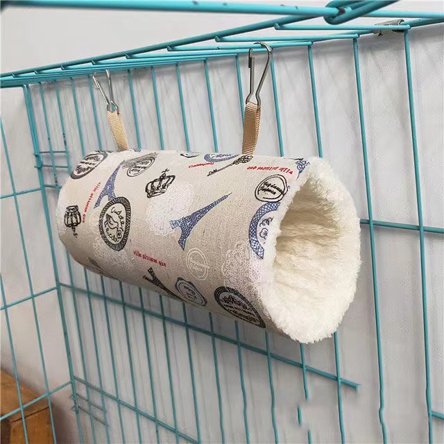 Jaula para hámster, túnel para Hurón, hamaca para animales pequeños, tubo cálido para hámster, juguete para cama colgante, jaula para hámster, conejo, conejillo de indias