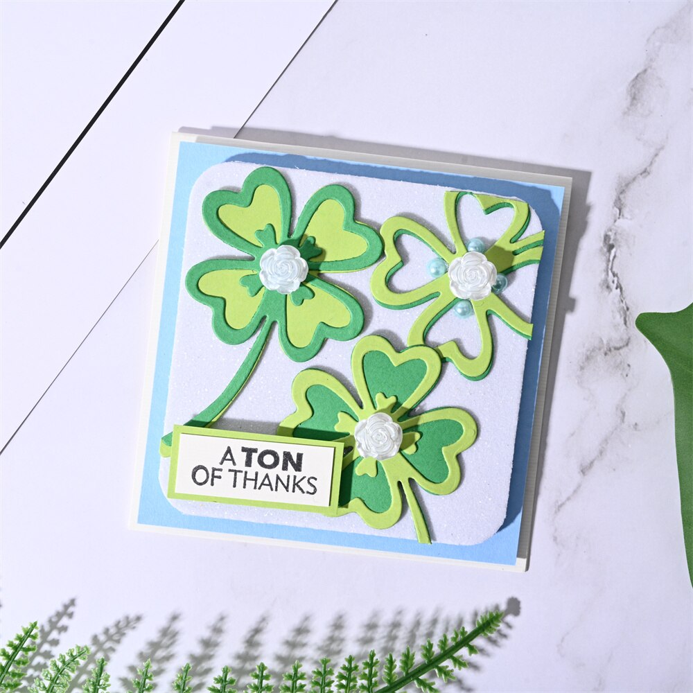 InLoveArts Four Leaf Clover Metal Cutting Dies Stencils For DIY Scrapbooking/photo Album Decorative Embossing DIY Paper Cards