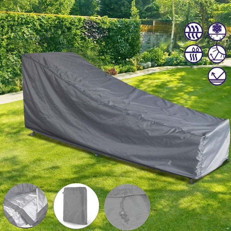 Sunlounger Cover 208 x 76 x 41 / 79cm Sun Lounger Cover Weatherproof Garden Lounger Cover for Garden Furniture Cover