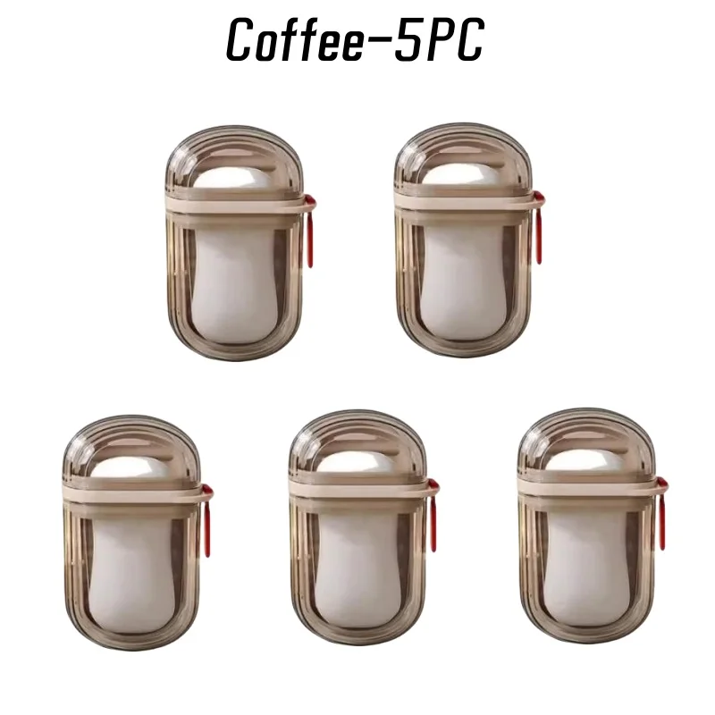 20 stk. bærbart såpeetui i plast til reise, oppvaskbrett, reisesåpeskål med avløp, bærbar såpeholder med lokk: Mørkegrå