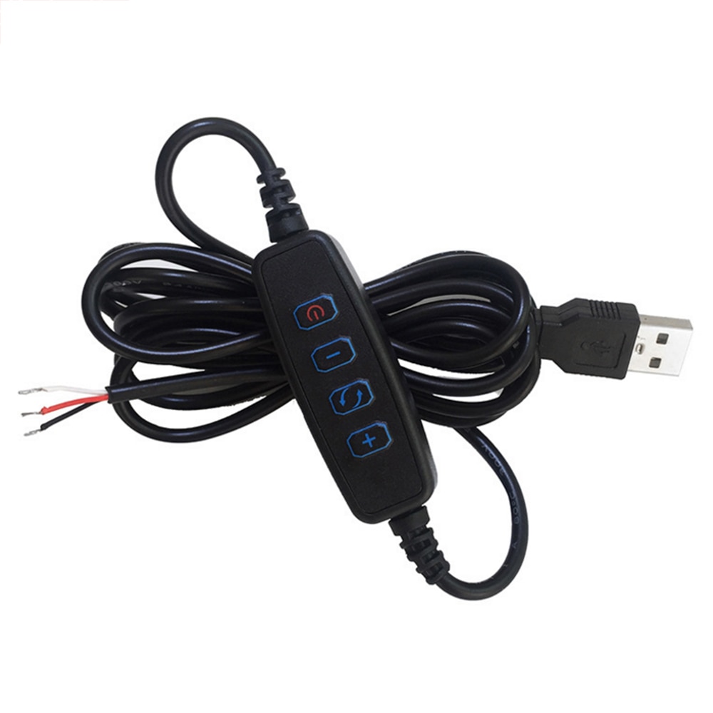 2m DC5V USB Adapter Power Plug Outdoor Waterproof Bulb Led Strip Dimmer Switch USB Connector Controller