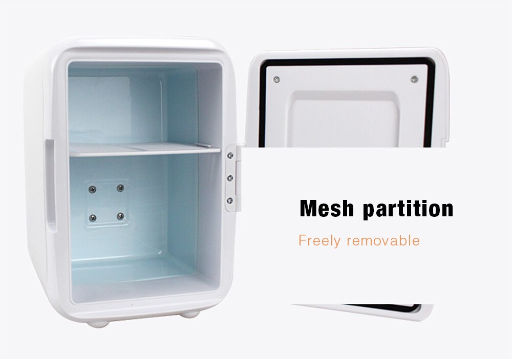 Mini 4L Car Refrigerator 12V 60W Dual Use Cooler Warmer Low Noise Home Car Freezer Cooling Heating Box Fridge for Camping Travel