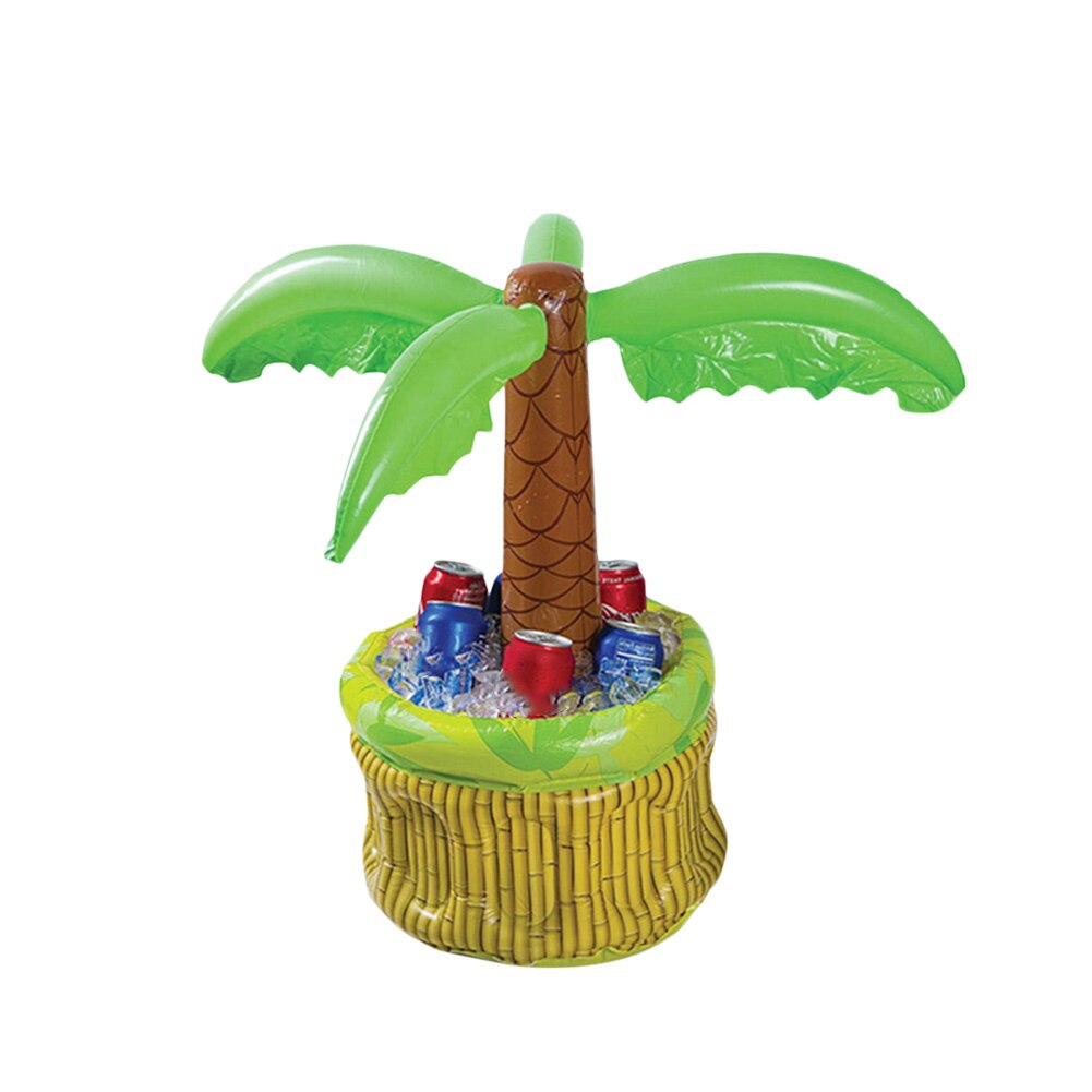 24inch Summer Swimming Pool Party Drinks Ice Bucket Coconut Palm Tree Inflatable Pool Float Beer Whiskey Drinking Cooler