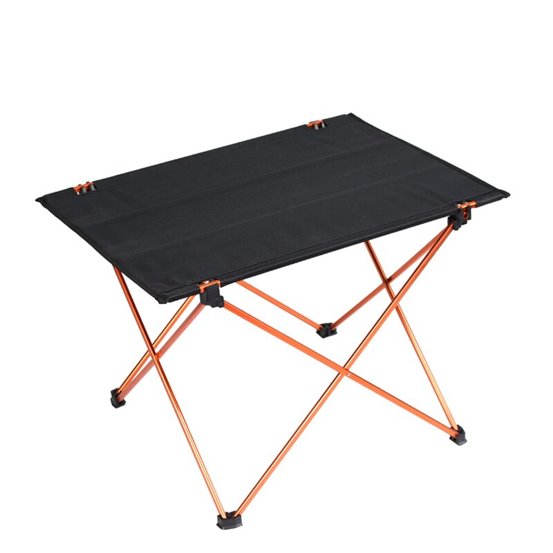 Bærbart sammenklappeligt bord camping udendørs møbler computer camping foldebord aluminiumslegering udendørs-orange sengeborde picnic: Orange