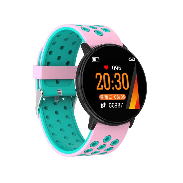 W8 Smart Horloge Android Horloges Mannen Fitness Armbanden Voor Vrouwen Hartslagmeter Smartwatch Waterdichte Sport Horloge Voor Telefoon: Pink Blue