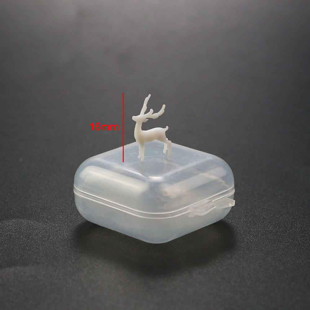Voor leuke 3D Elanden Decoratie Bos Miniaturen Micro Landschap Decoratie Hars Vuller Kristallen Bol Plastic Fee Herten: Donker Kaki
