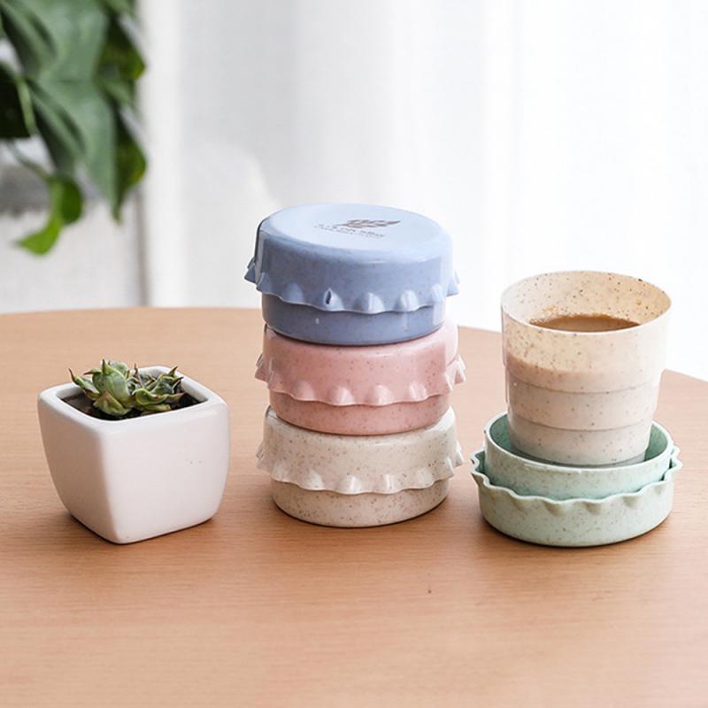 folding hvete bærbar silikon teleskopisk drikking sammenleggbar flaske mini camping reise sammenleggbare kopper