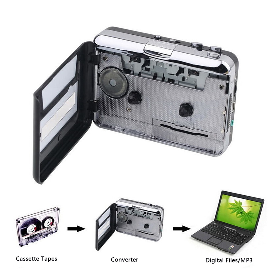Cassette Player USB Cassette Capture Radio Player Tape to MP3 Converter USB Capture Audio Music Player Tape Cassette Recorder