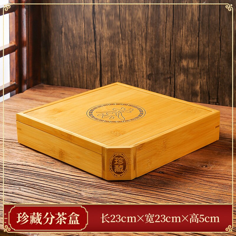 Bamboo Tea Box Tea Cake Storage Box Tea Organizer Tea Ceremony Accessories Tea Tray Drawer Organizer Storage Bin Bamboo Cabinet: B01