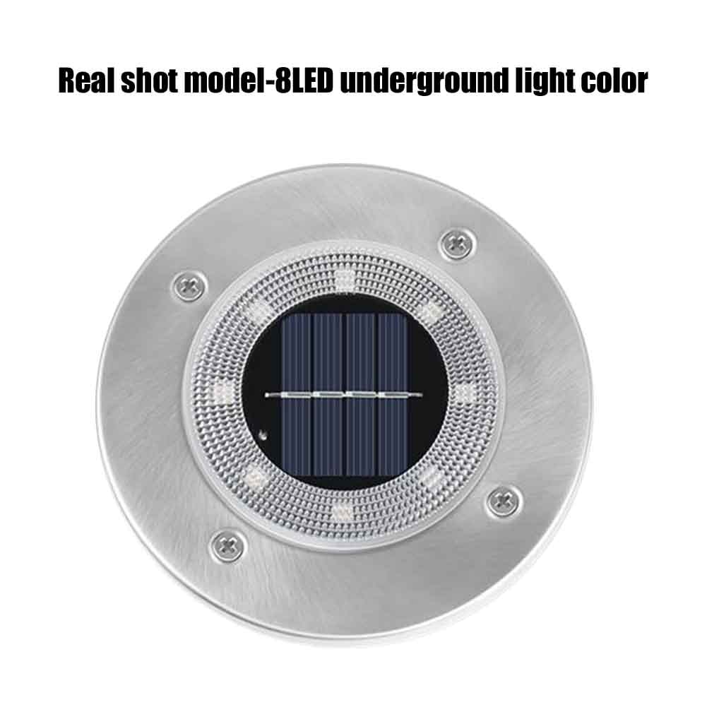 4 st gård gräsmatta rostfritt stål golv spotlight landskap mark ljus trädäck  ip65 vattentät gångväg utomhus trädgård solenergi