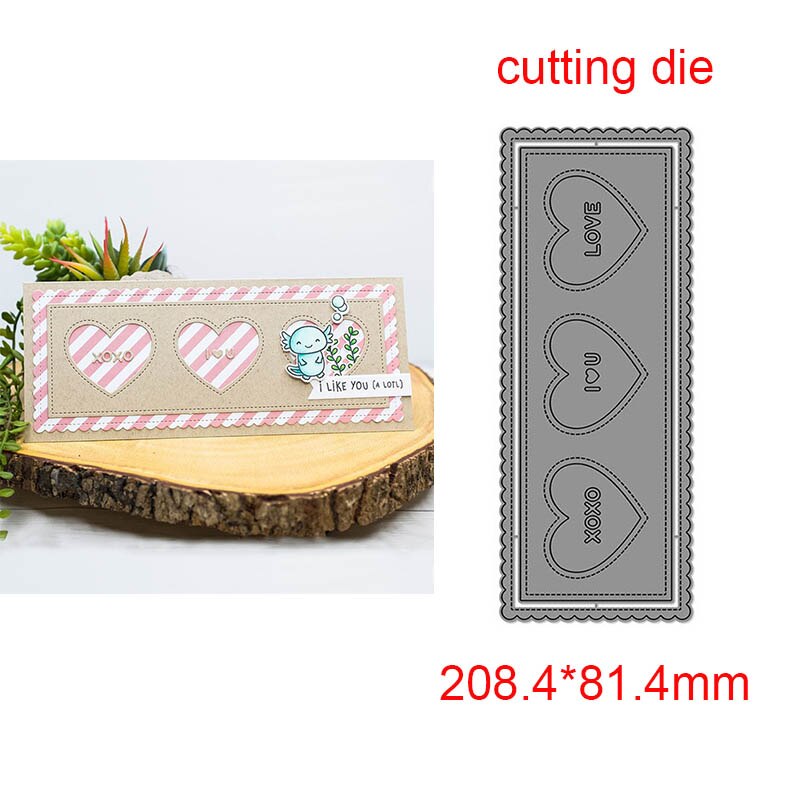 Heart Envelope Box Metal Cutting Dies&Cordinating Stamps For Scrapbooking Craft Die Cut Card Making Embossing Stencil 05: 4 / Only cutting die