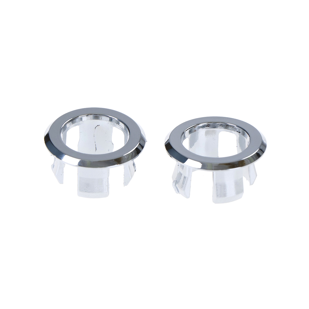 2 stk baderomsutstyr baderomsvask lavabo vask overløp deksel hul vannring oval ringe hjem forbedring