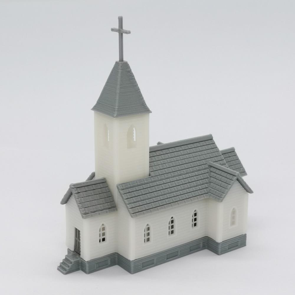 Outland Models Country Church 1:220 Z Scale Railroad Scenery