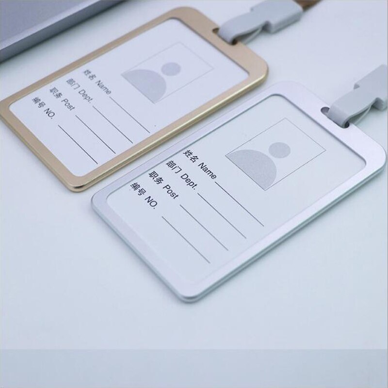 Metalowy uchwyt ze stopu aluminium certyfikat zestaw robić pracy smycz na identyfikator pracownika odznaka etykieta materiały biurowe