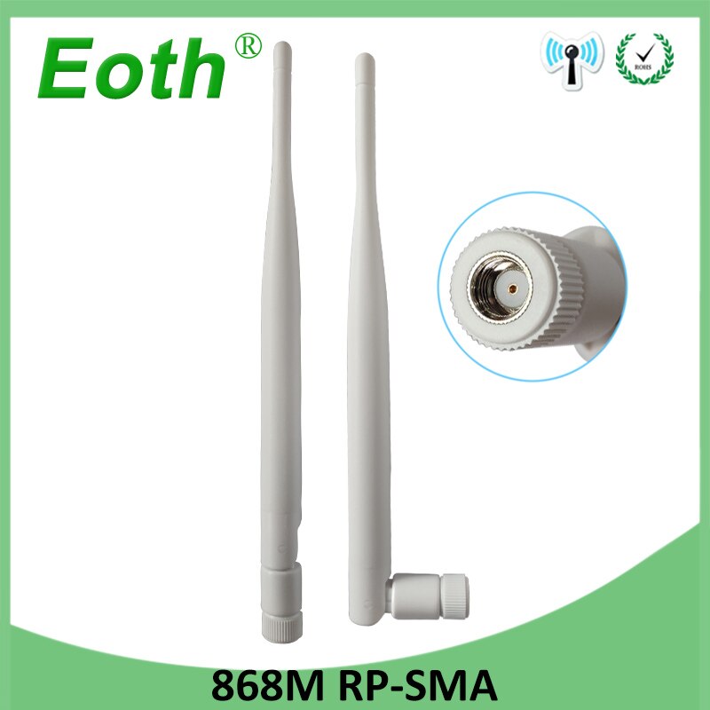 EOTH – antenne de réception de signal 868mhz 5dbi sma femelle 915mhz, module lora, antenne pbx iot, lorawan, gain élevé, 2 pièces