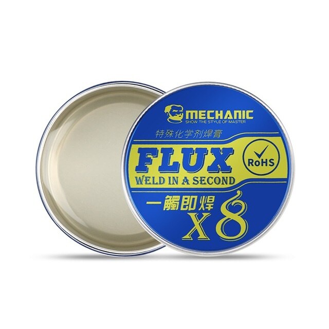 MECHANIC X6/X8/X9 Rosin Flux Solder Paste Imported Mild Halogen-Free Lead-Free No-Clean Welding Flux for PCB BGA Welding: X8
