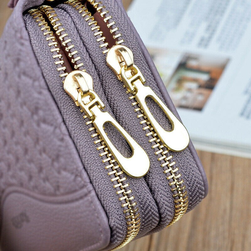 Noenname-null pochette pour femmes portefeuille en cuir synthétique polyuréthane porte-cartes long sac de téléphone sac à main sac à main bracelet