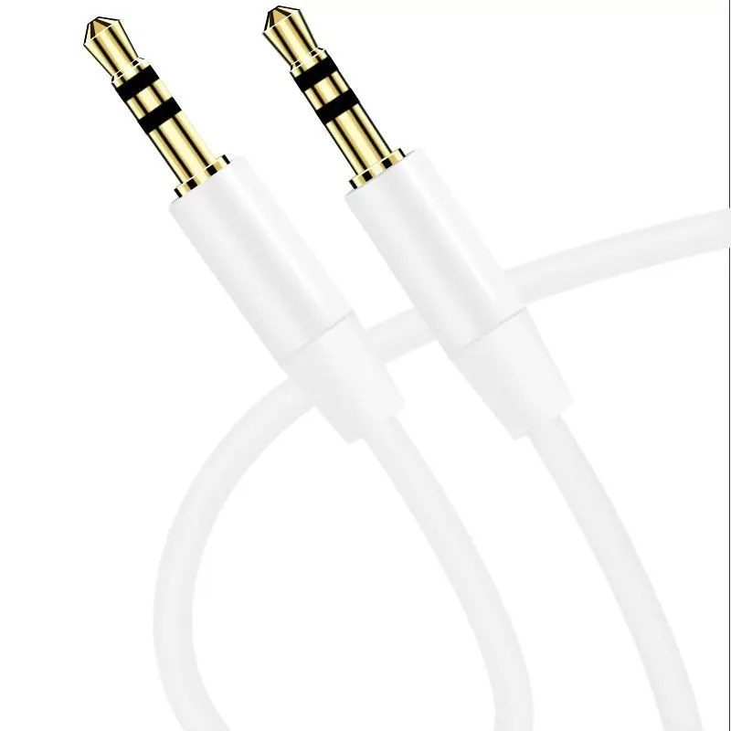 3.5mm Jacek audio przedłużacz kabla pozłacany 3.5mm męnarty na 3.5mm męnarty kabel Aux robić samochodu Xiaomi głośnik słuchawkowy pomocniczy: Pomarańczowy