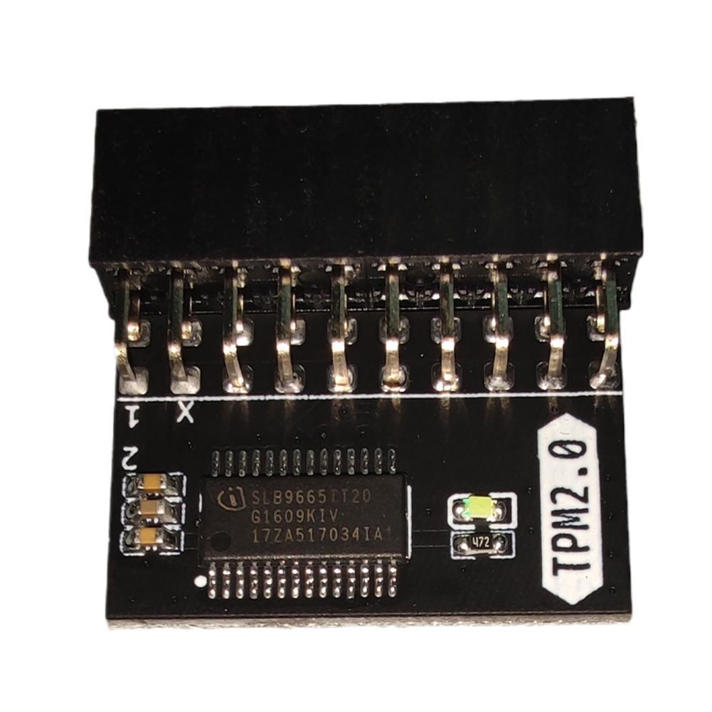 TPM 2.0 Encryption Security Module Remote Card Windows 11 Upgrade TPM2.0 Module 12 To 20pin To Support Multi-brand Motherboards: tpm2.0 20pin black