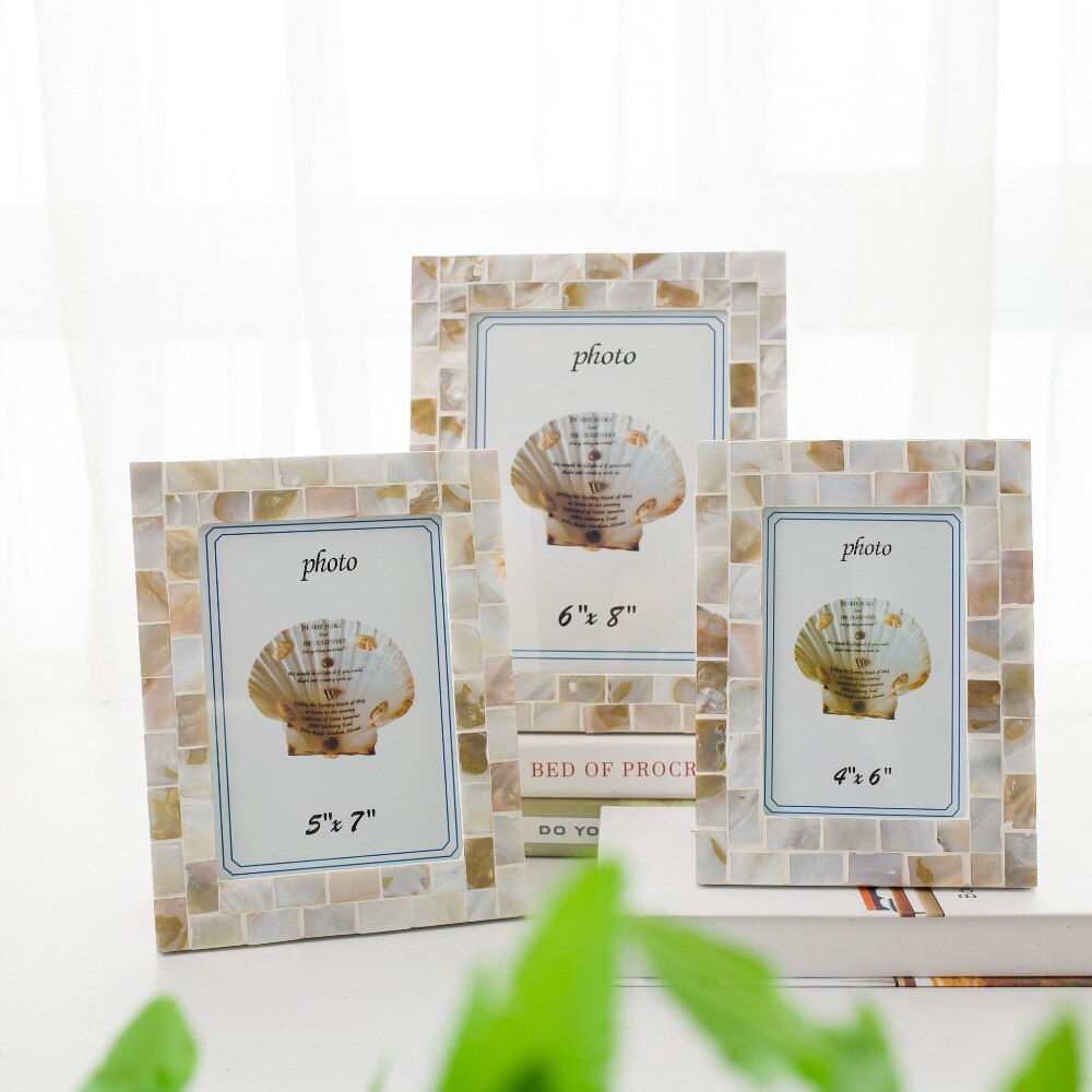 Modieuze Handgemaakte Oceaan Decor Seashell Picture Photo Frames YSPF-016