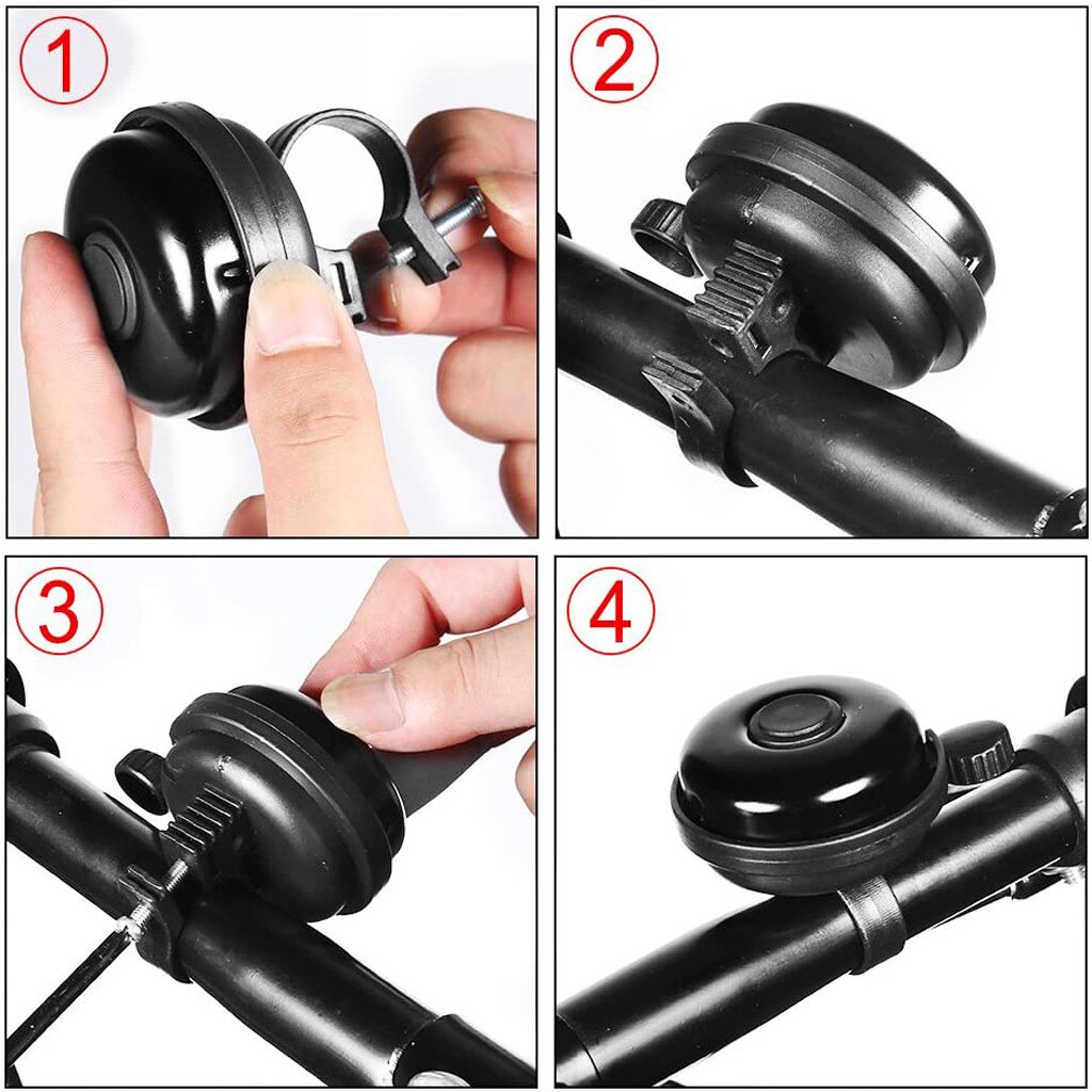 Right Hand Bicycle Bike Bell Aluminum Loud Crisp Clear Sound Adults Kids Ringer Outdoor Clear Sound Loud Replacement Right Hand