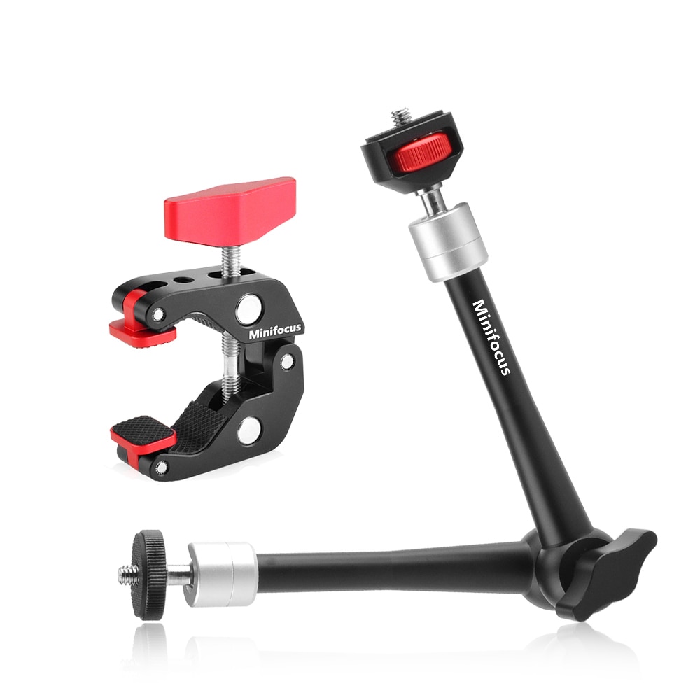 11-Inch Adjustable Articulating Friction Magic Arm Clamp DSLR Mirrorless Action Camera Smartphone Monitor Video Vlog Rig Mount