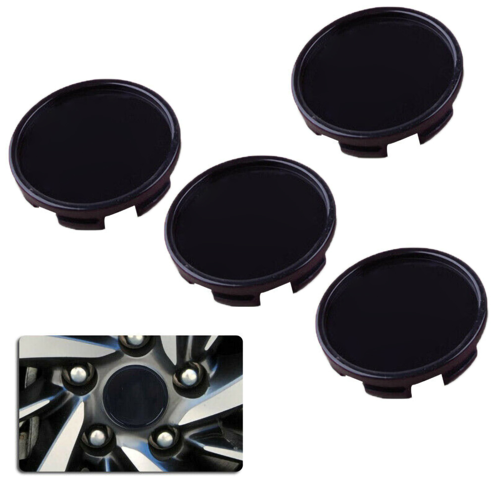 4 st svart abs bilhjul mittnav lock dekorativt lock kit 58mm 53mm bil fälg nav dammtät dekoration märke