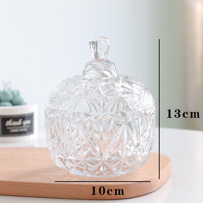 European style glass containers For home glass jars and lids candy jar honey jar candle jars with lid storage tank Glass: J
