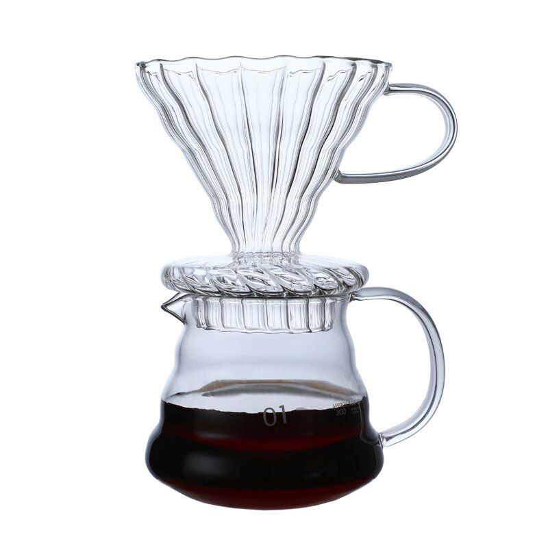 High-Temperature Resistant 600ml Resistant Glass Coffee Maker Coffee Pot Espresso Coffe Machine