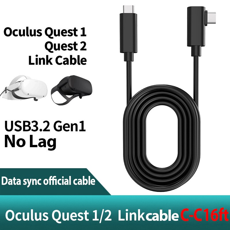 6M/5M Oculus Suche 1 Datenleitung Ladekabel Für Oculus Suche 2 Verknüpfung VR Daten Transfer kabel USB-A Typ-C VR Headset Zubehör