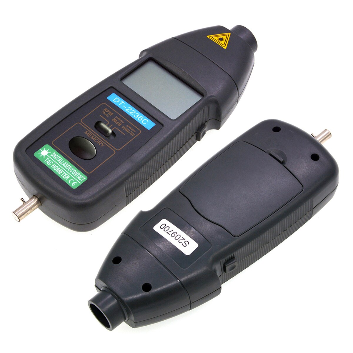 DT2236C Digital Contact &amp; Non-contact Tach Tool Handheld Tachometer Tester RPM Speed Detector