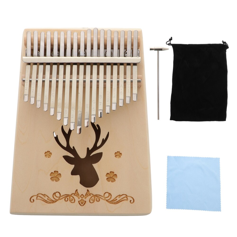 Box Instrument Finger 1 Set Kalimba Durable Portable 17 Keys Musical Instrument Thumb Piano ...