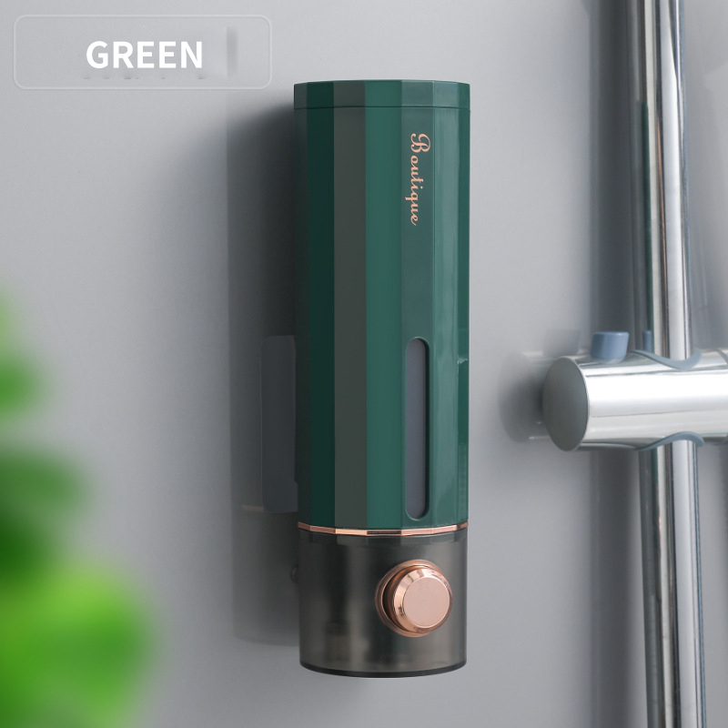 Flytende såpedispensere 450ml hånddesinfeksjonsmiddel sjampodispenser hjem hotell dusjsåpe sjampoboks veggmontert baderomstilbehør: Grønn