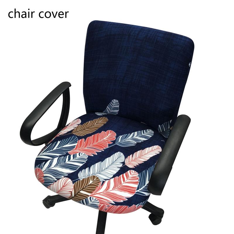 Kontorcomputer stol sædeovertræk arbejdsstol betræk slipcover elastisk elastisk aftagelig aftagelig computer skrivebordsovertræk: 2
