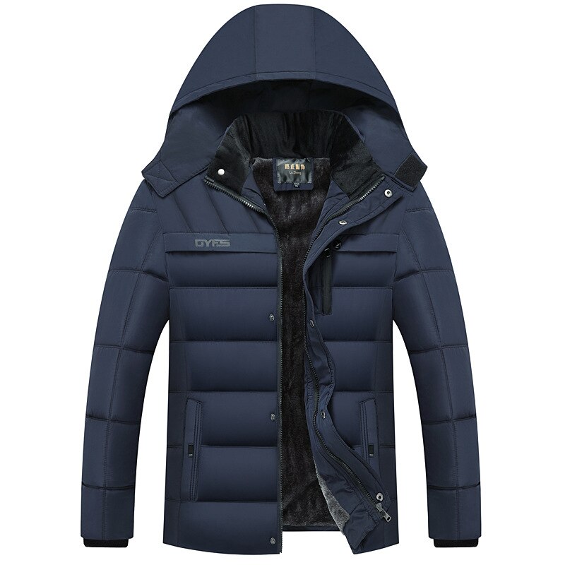 Casacos Casacos de lã do Homem 2019 Homens Jaqueta de Inverno Quente Engrossar Homens Quentes Parkas Casaco Com Capuz Zipper Casaco Masculino Chapéu destacável